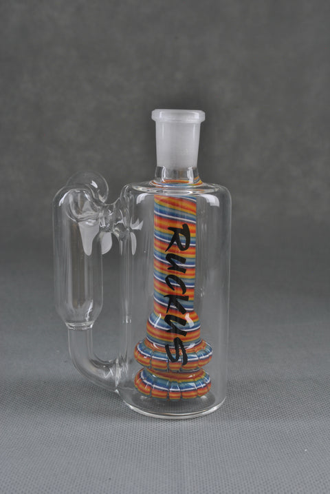 Ruckus Glass 14mm 45 Degree Swirl Recycler Ashcatcher