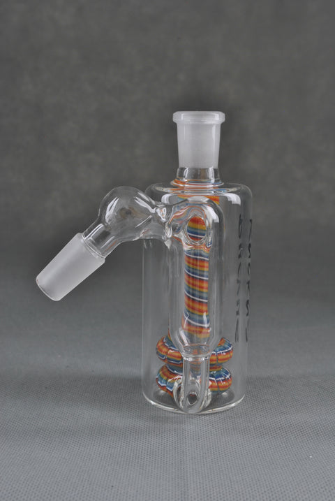 Ruckus Glass 14mm 45 Degree Swirl Recycler Ashcatcher