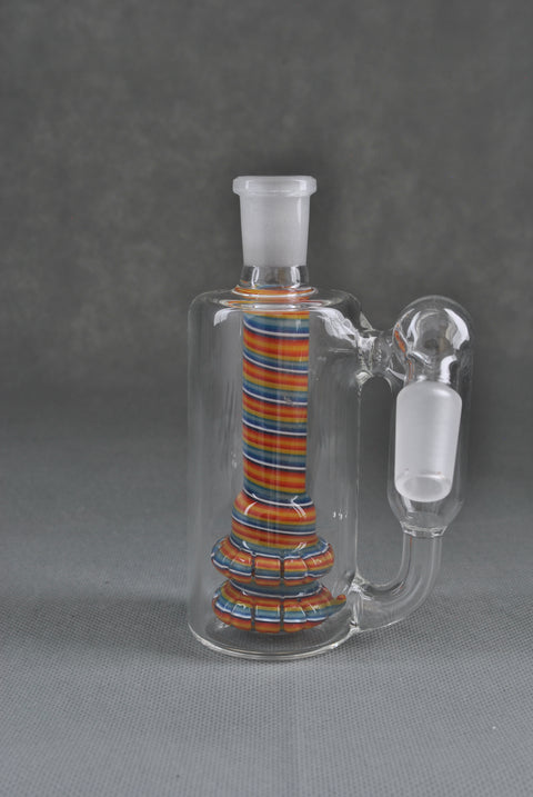 Ruckus Glass 14mm 45 Degree Swirl Recycler Ashcatcher