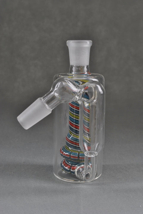 Ruckus Glass 14mm 45 Degree Swirl Recycler Ashcatcher