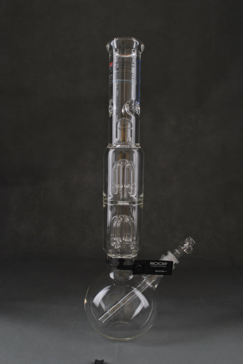 RooR Tech 18inch Bubble Bottom w/ Stacked 4 Arm Tree Perc